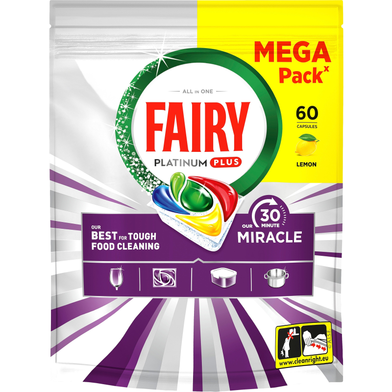 Konetiskitabletti Fairy 60 kpl 30 Minute Miracle