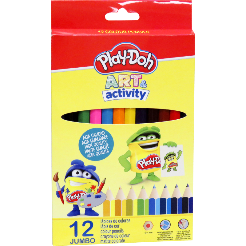 Puuvärikynä Play Doh 12 kpl Jumbo