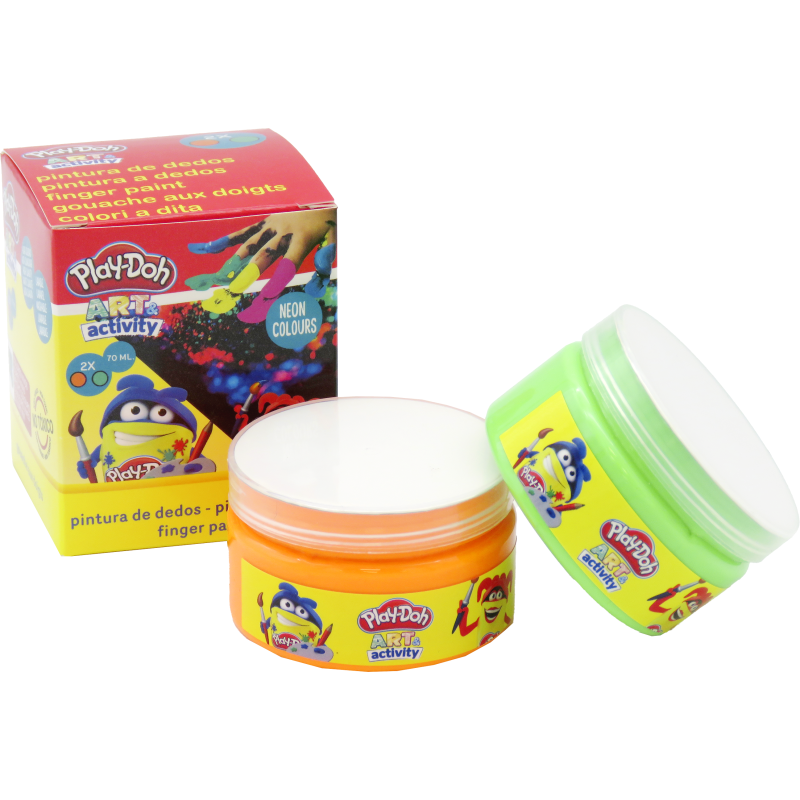 Sormiväri Play Doh 2 x 70 ml neon oranssi ja vihreä