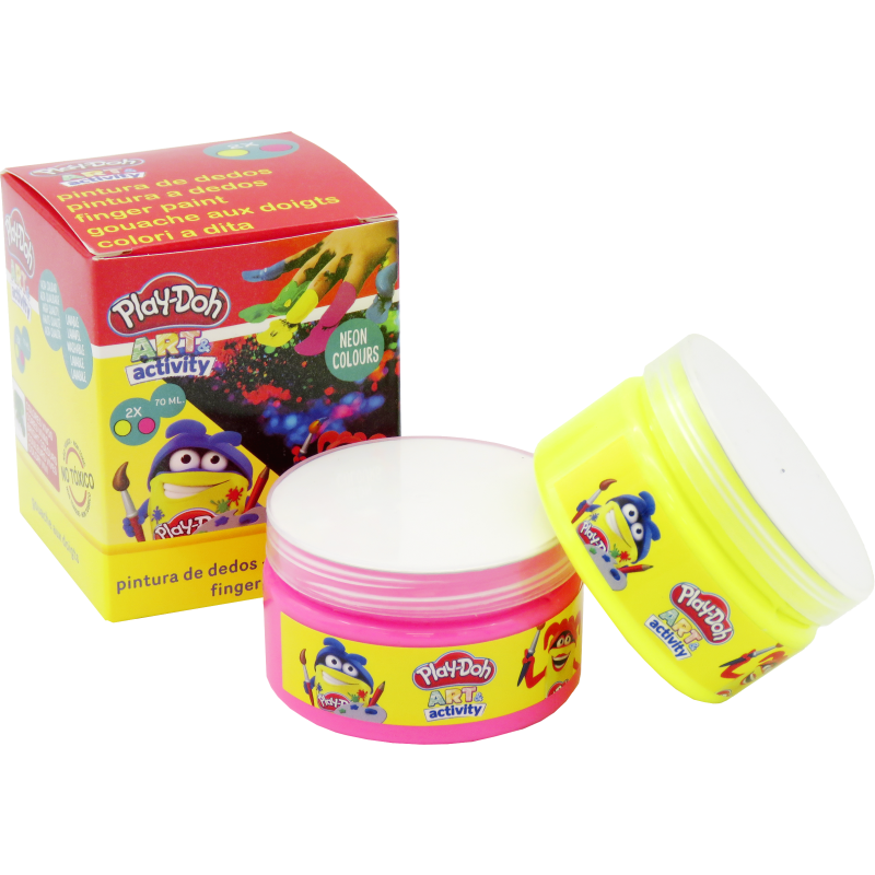 Sormiväri Play Doh 2 x 70 ml neon keltainen ja pinkki