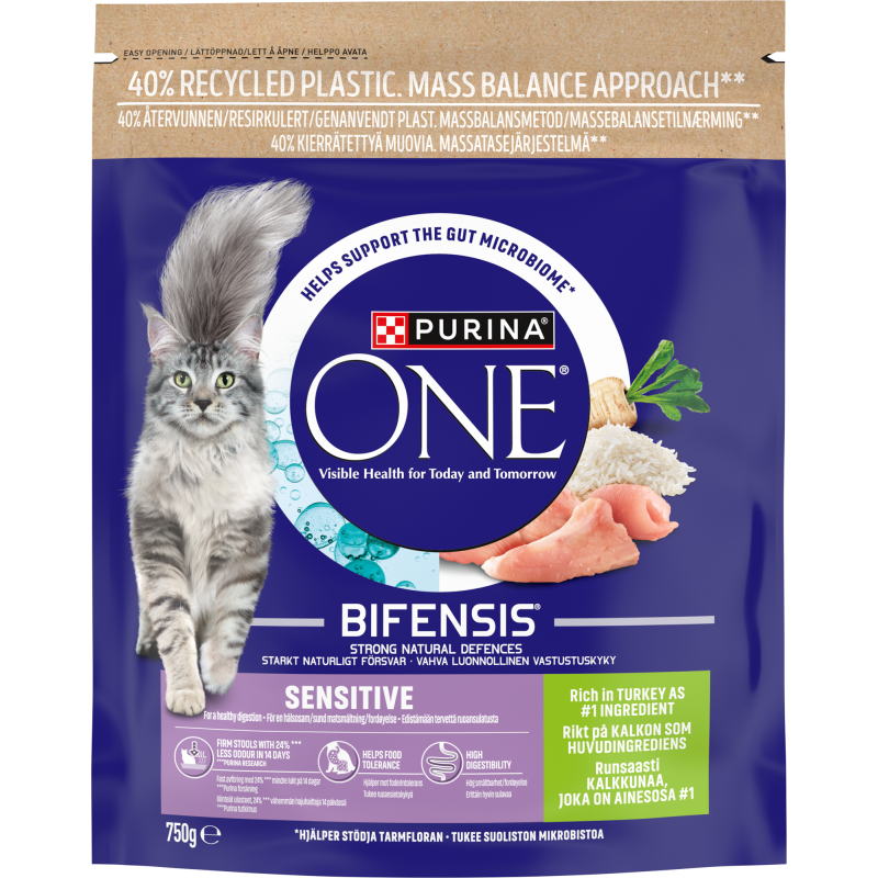 Kissanruoka Purina ONE 750 g Sensitive kalkkuna