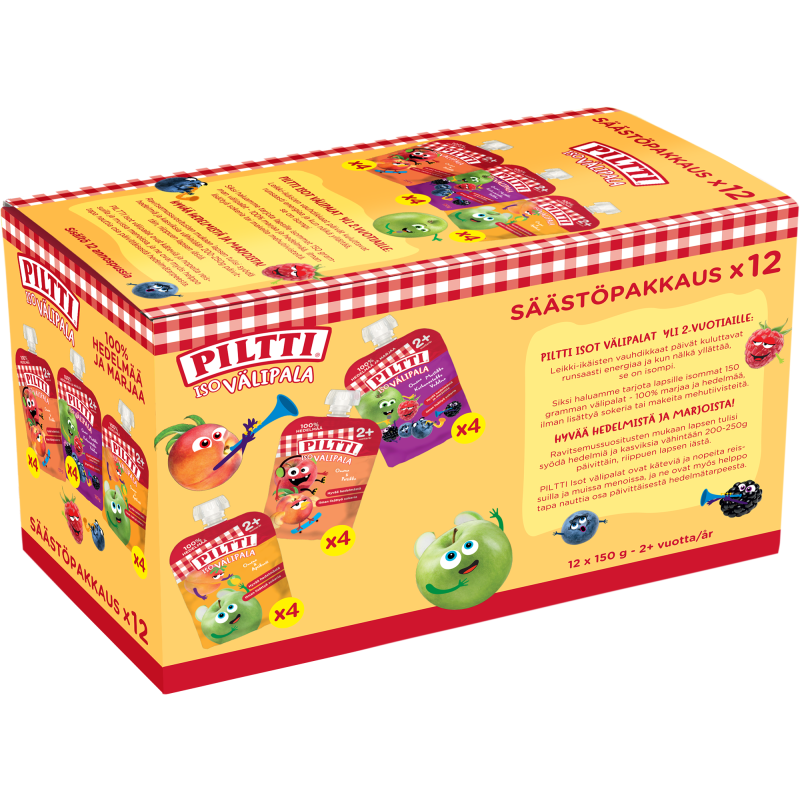 Iso välipala Piltti 12 x 150 g säästöpakkaus 2 v+