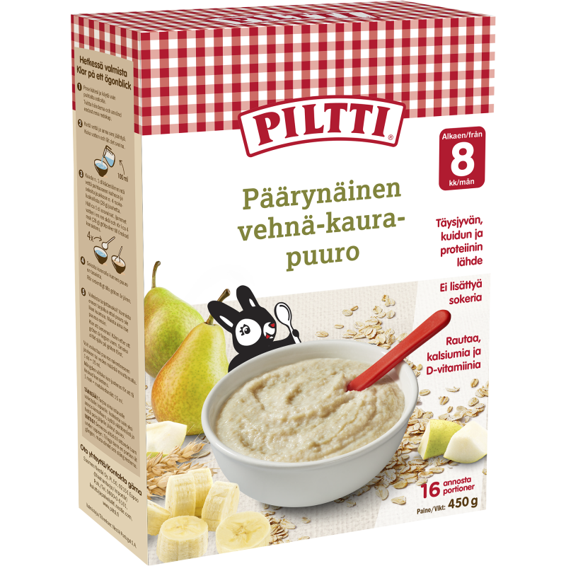 Puurojauhe Piltti 450 g Päärynäinen 8 kk