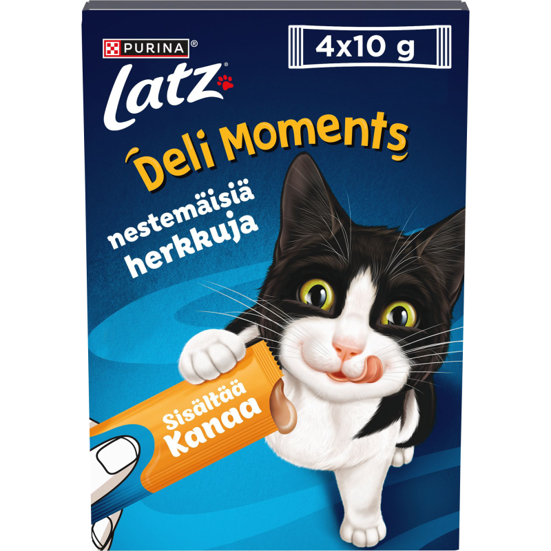 Kissan herkkutahna Latz 4 x 10 g Deli Moments kana