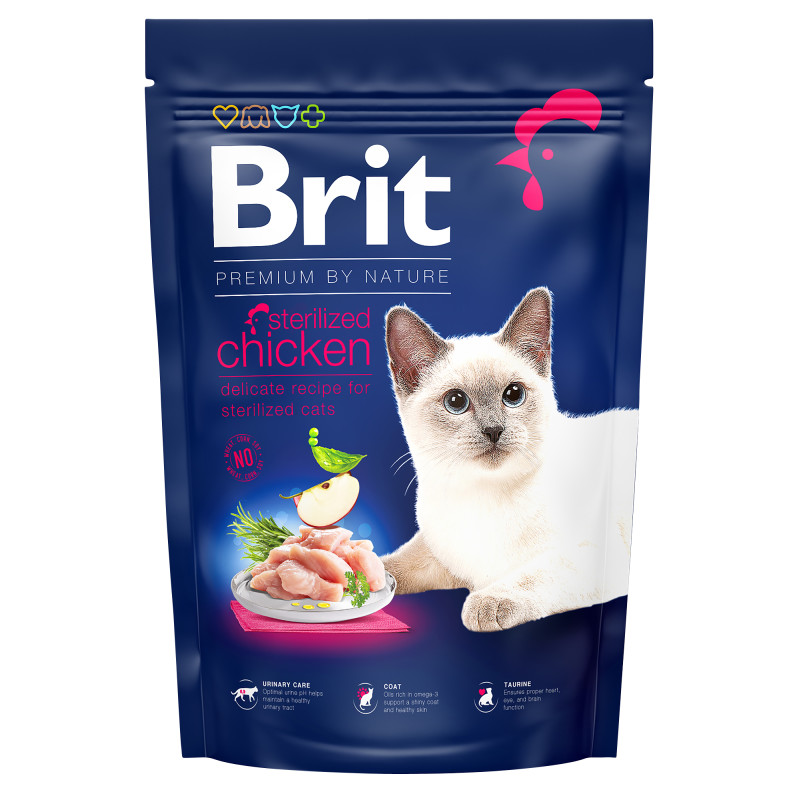 Kissanruoka Brit Premium 1,5 kg kanaa steriloiduille kissoille