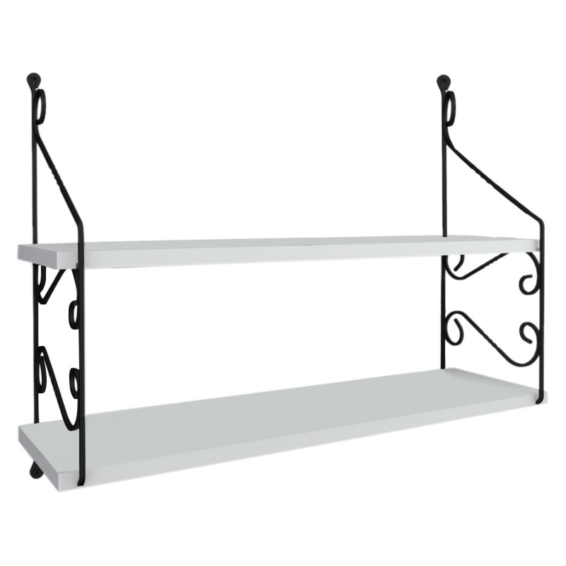 Seinähylly Chic Home 70 x 20 x 51 cm Senja valkoinen/musta