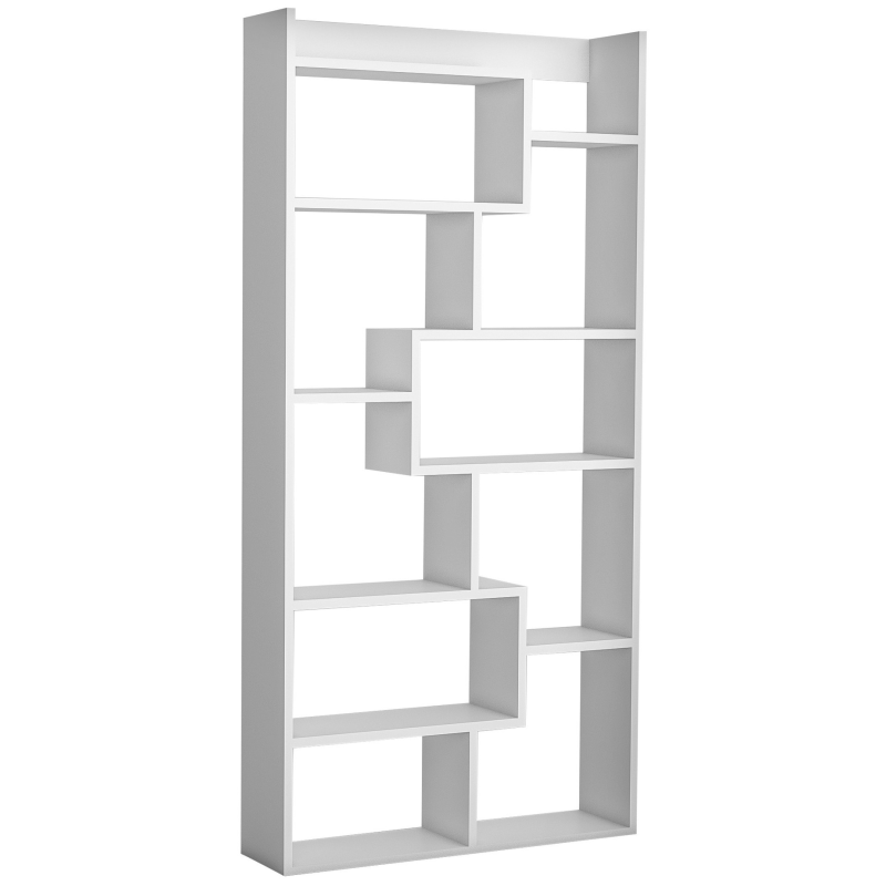Kirjahylly Chic Home 90 x 22 x 182 cm Kukka valkoinen
