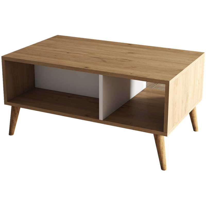 Sohvapöytä Chic Home 90 x 42 x 54 cm Edvin ruskea/valkoinen