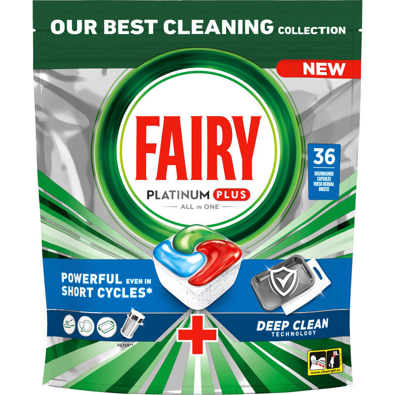 Konetiskitabletti Fairy 36 kpl Platinum Plus Deep Clean