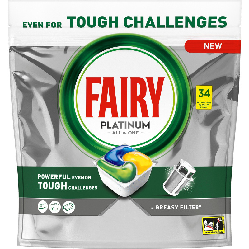 Konetiskitabletti Fairy 34 kpl Platinum