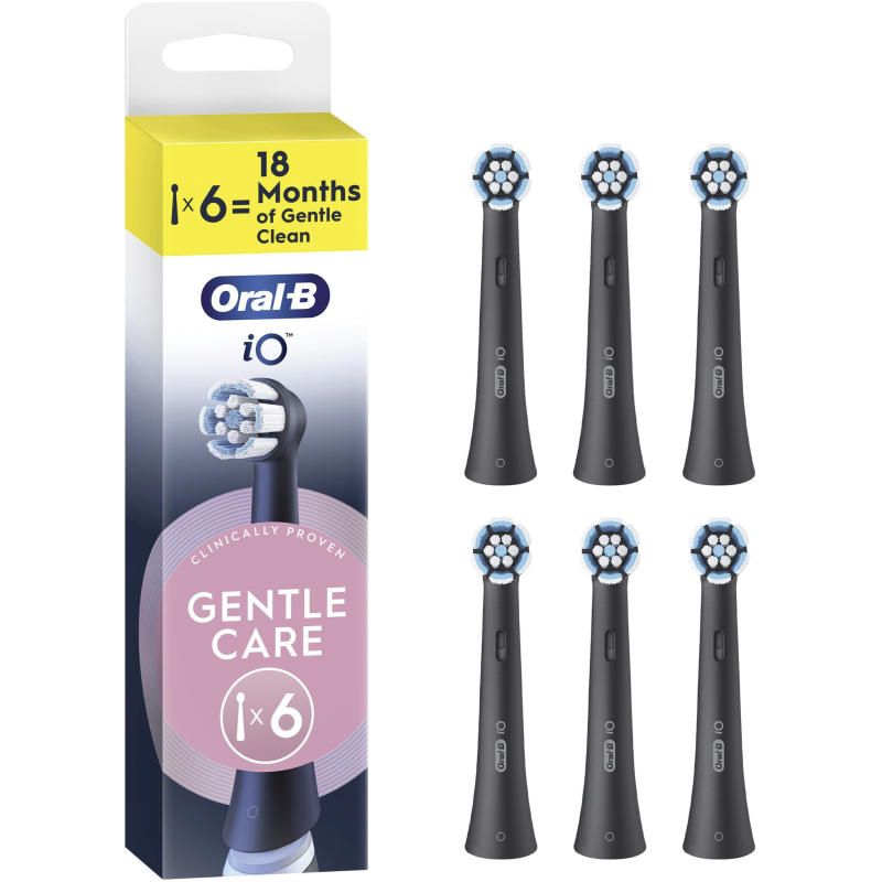 Vaihtoharja Oral-B 6 kpl iO Gentle Care Black