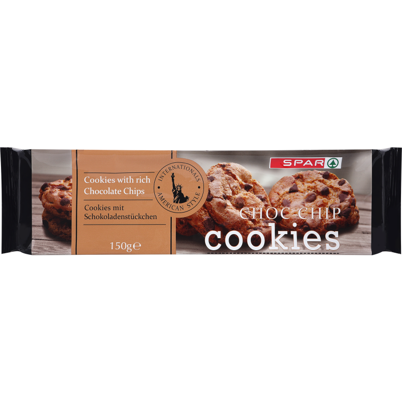 Cookies SPAR 150 g Chocolate Chip 40 %