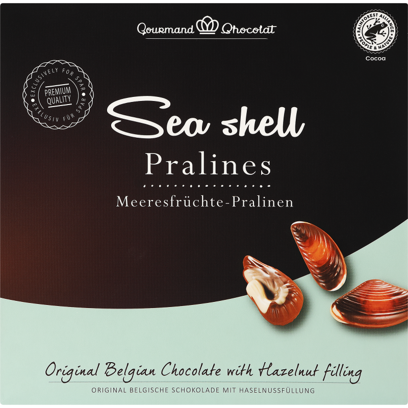 Suklaakonvehti SPAR 250 g Sea Shell hasselpähkinä