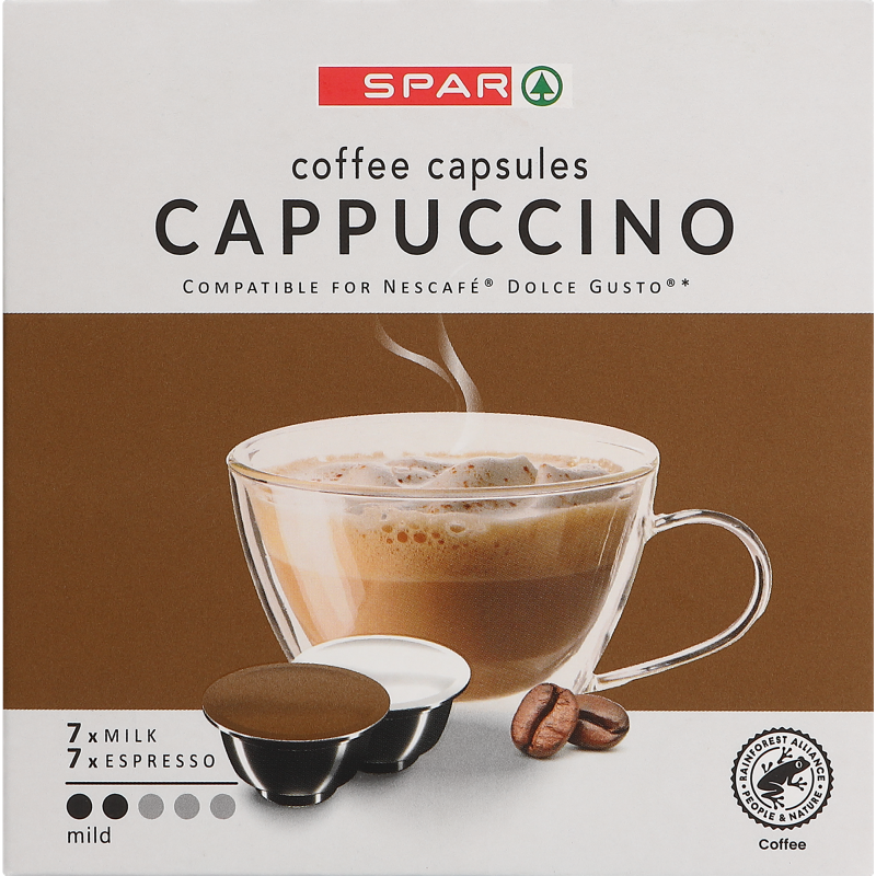 Kahvikapseli SPAR 14 kpl Cappuccino