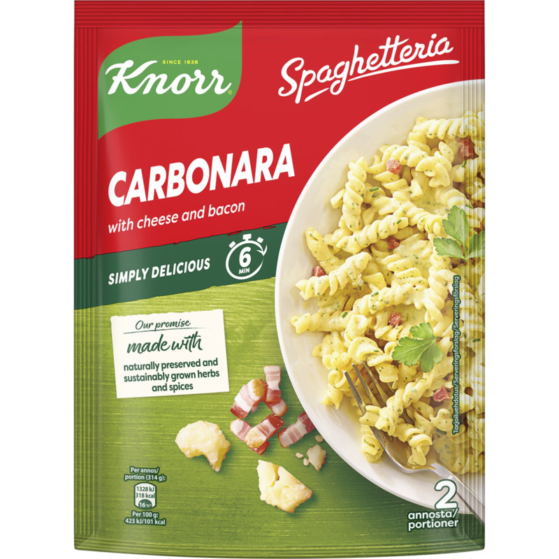 Pasta-ateria Knorr 154 g Spaghetteria Carbonara 