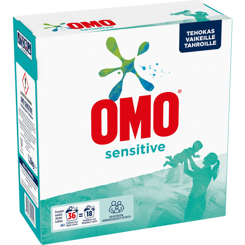 Pyykinpesujauhe Omo 1,26 kg Sensitive