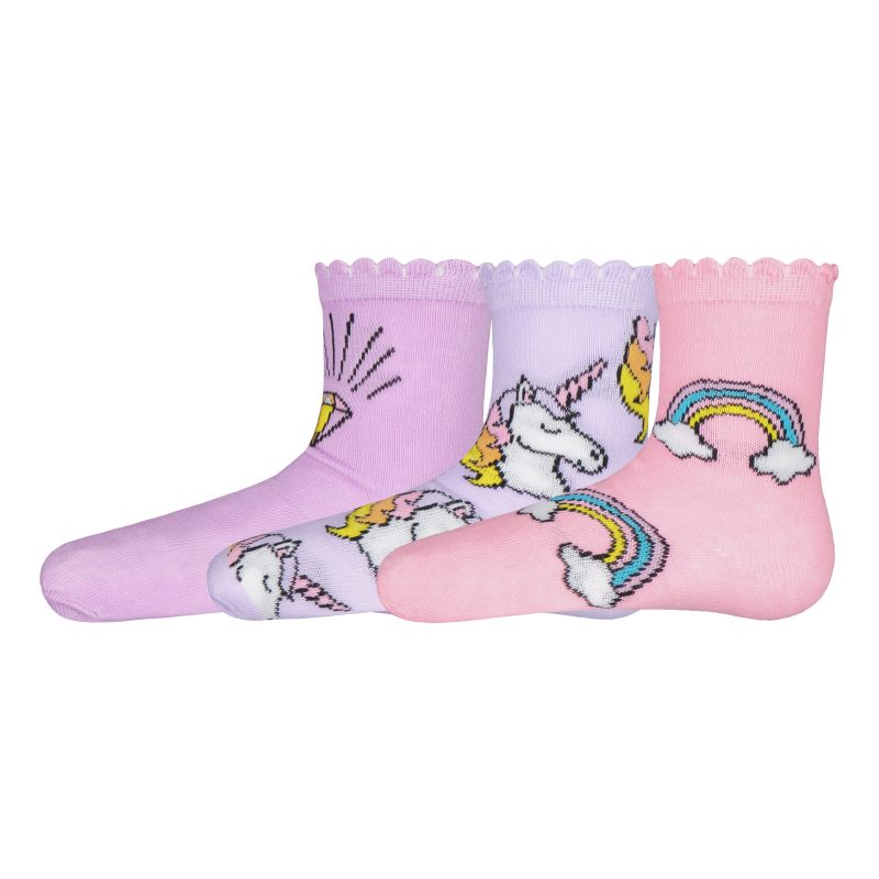 Lasten sukat Yksisarvinen 3 pr/pkt