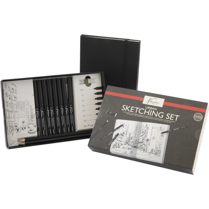 Luonnostelusetti Nassau Fine Art 12 osaa Urban