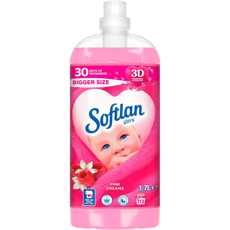 Huuhteluaine Softlan 1,7 l Ultra Pink Dreams