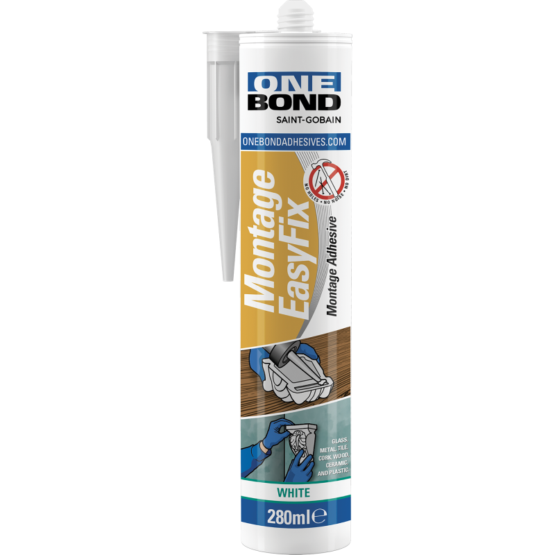 Asennusliima OneBond Easy Fix 280 ml, valkoinen