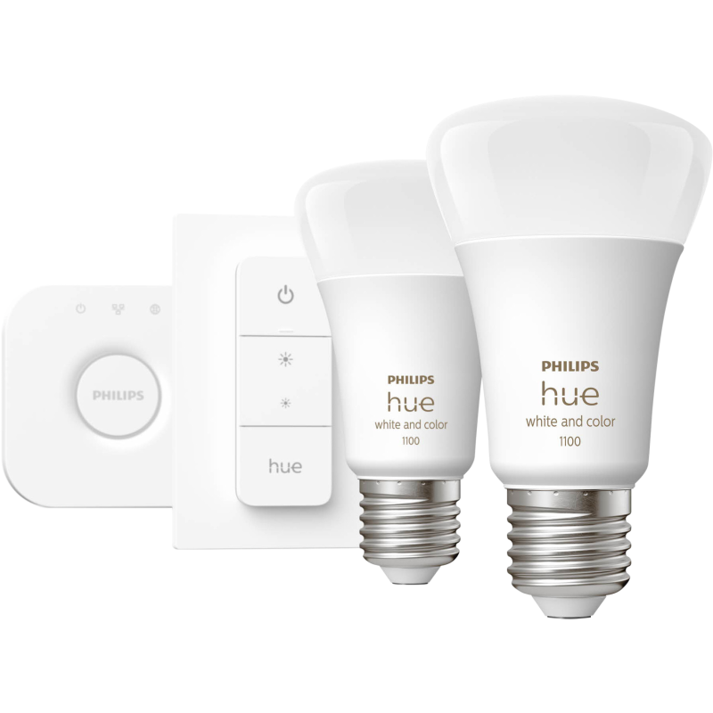 Aloituspakkaus Philips Hue White and Color Ambiance 9W A60 E27 2-set