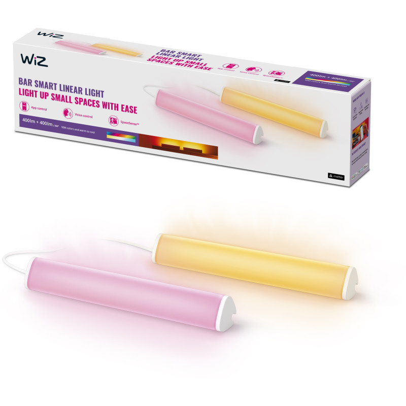 Valopalkkivalaisin WiZ Bar Linear Light, 2 kpl
