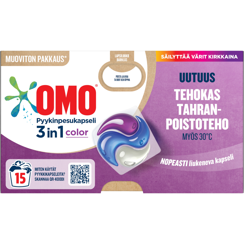 Pyykinpesukapseli Omo 15 kpl Color