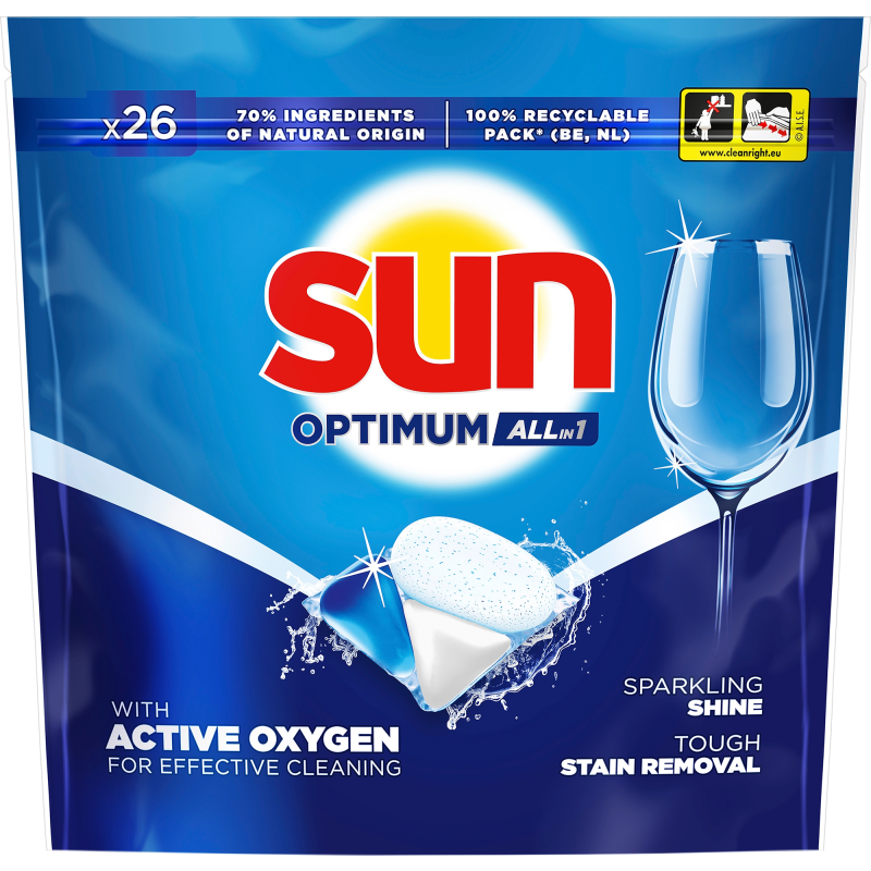 Konetiskikapseli Sun 26 kpl Optimum All-in-1