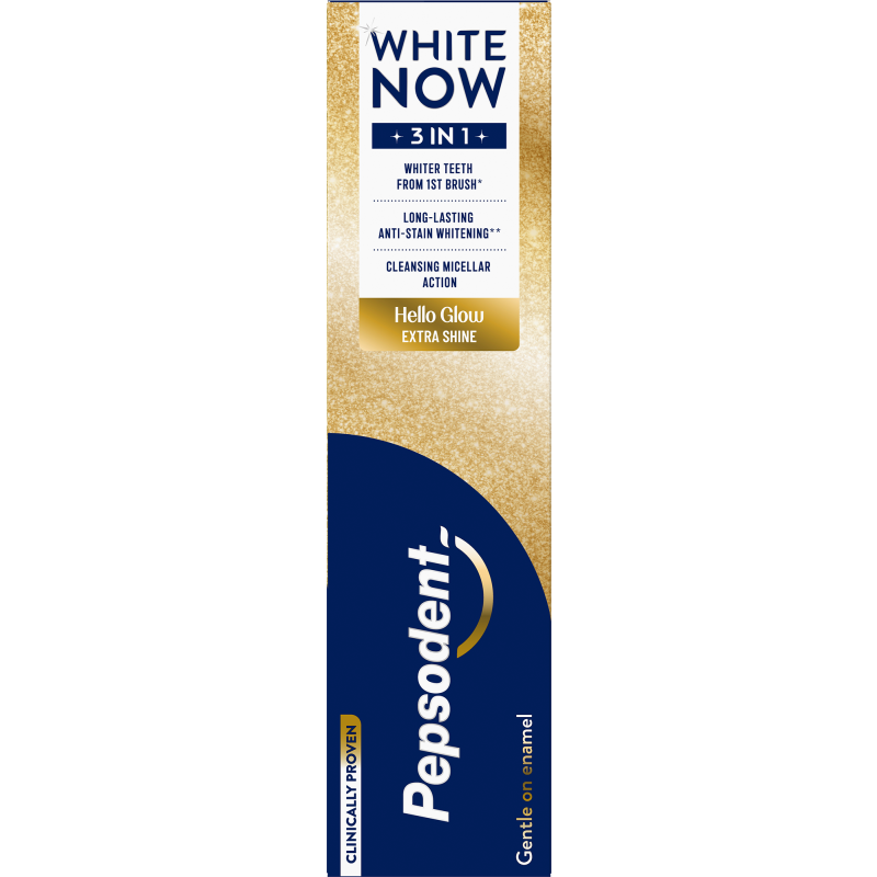 Hammastahna Pepsodent 75 ml WhiteNow Hello Glow