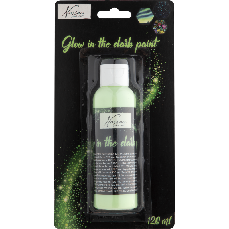 Akryyliväri Nassau Fine Art 120 ml  pimeässä hohtava