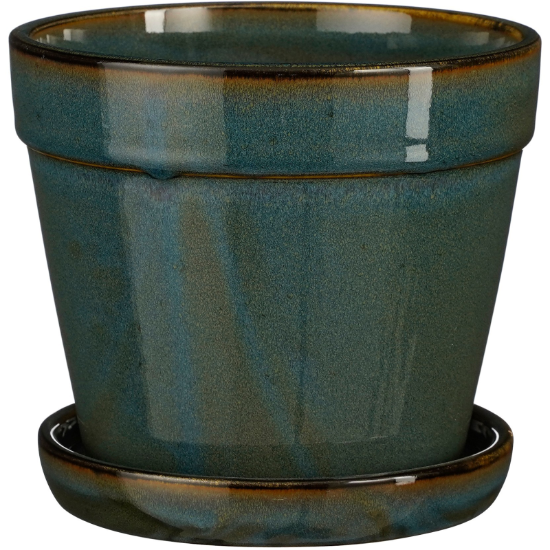 Ruukku lautasella Mica 13 x 15 cm Clint vihreä