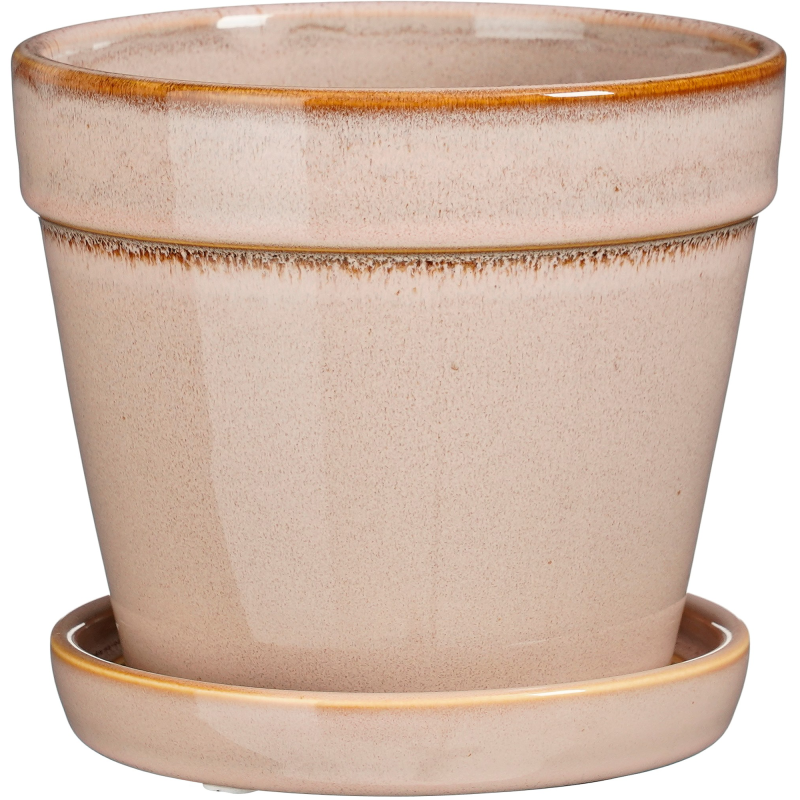 Ruukku lautasella Mica 13 x 15 cm Clint vaalea pinkki