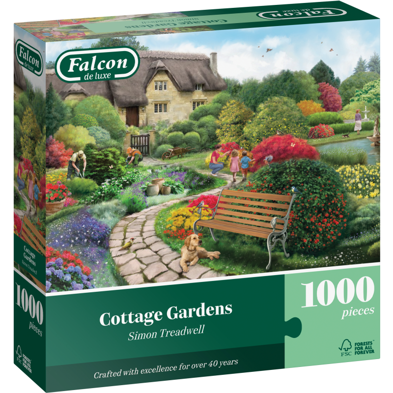 Palapeli Jumbo 1000 palaa Falcon Cottage Cardens