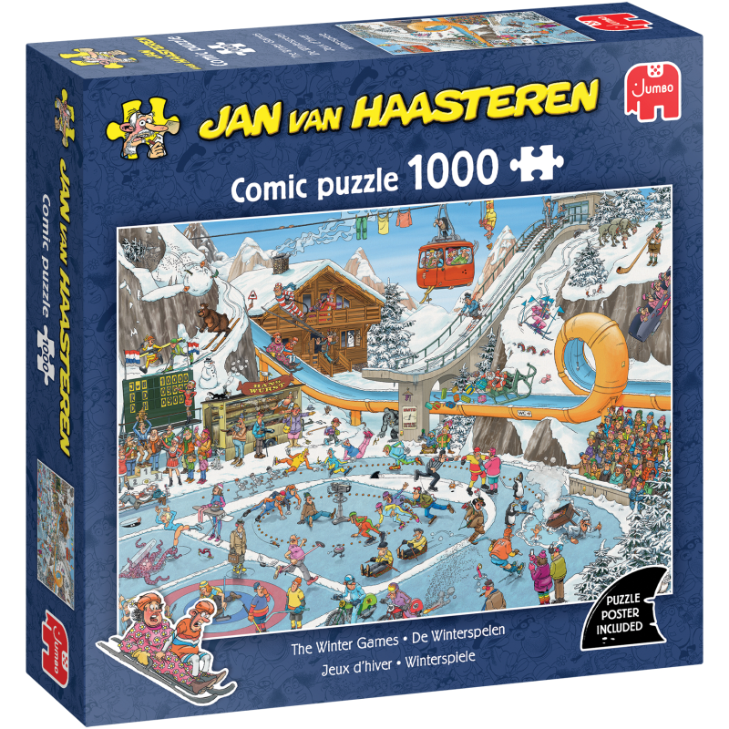 Palapeli Jumbo 1000 palaa Jan van Haasteren Winter Games