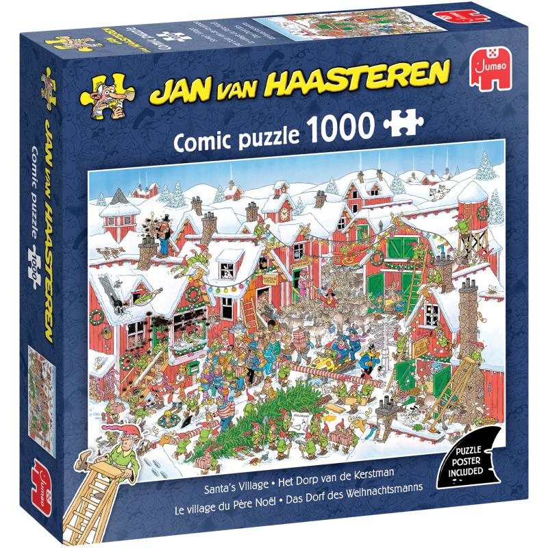 Palapeli Jumbo 1000 palaa Jan van Haasteren Santa's village