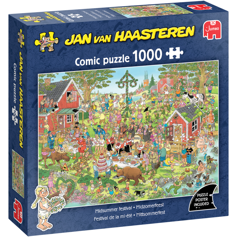 Palapeli Jumbo 1000 palaa Jan van Haasteren Midsummerfestival