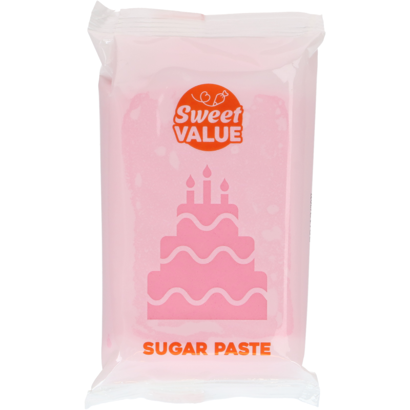 Sokerimassa Sweet Value 200 g vaaleanpunainen