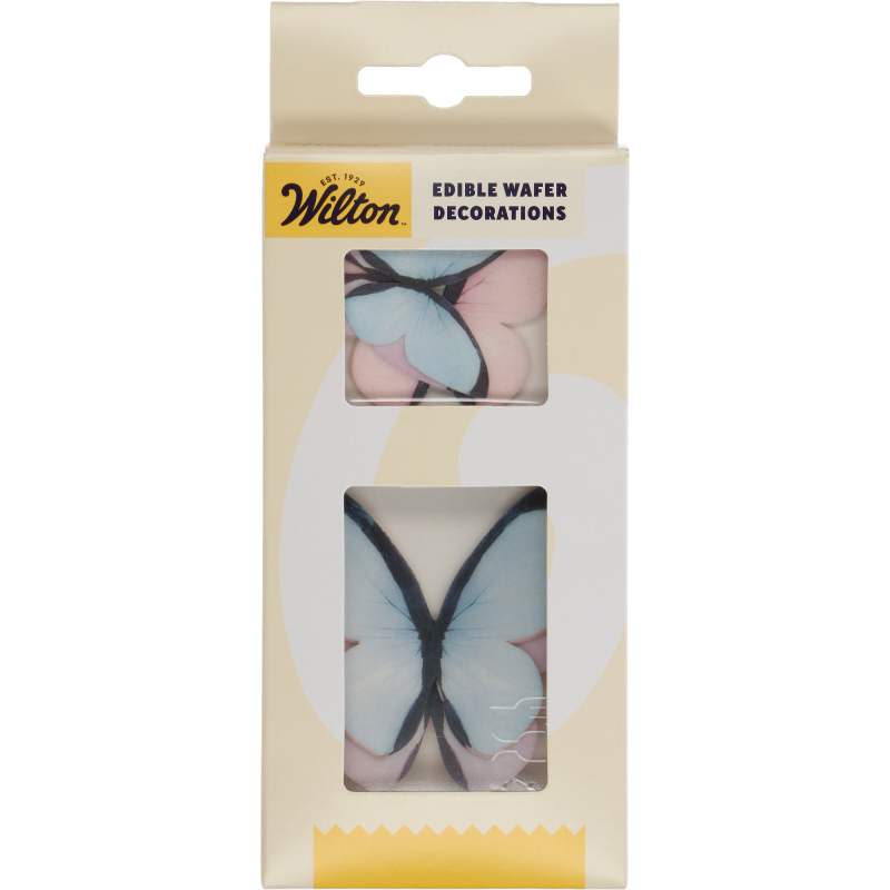 Vohvelikoriste Wilton 8 kpl perhoset pastelli
