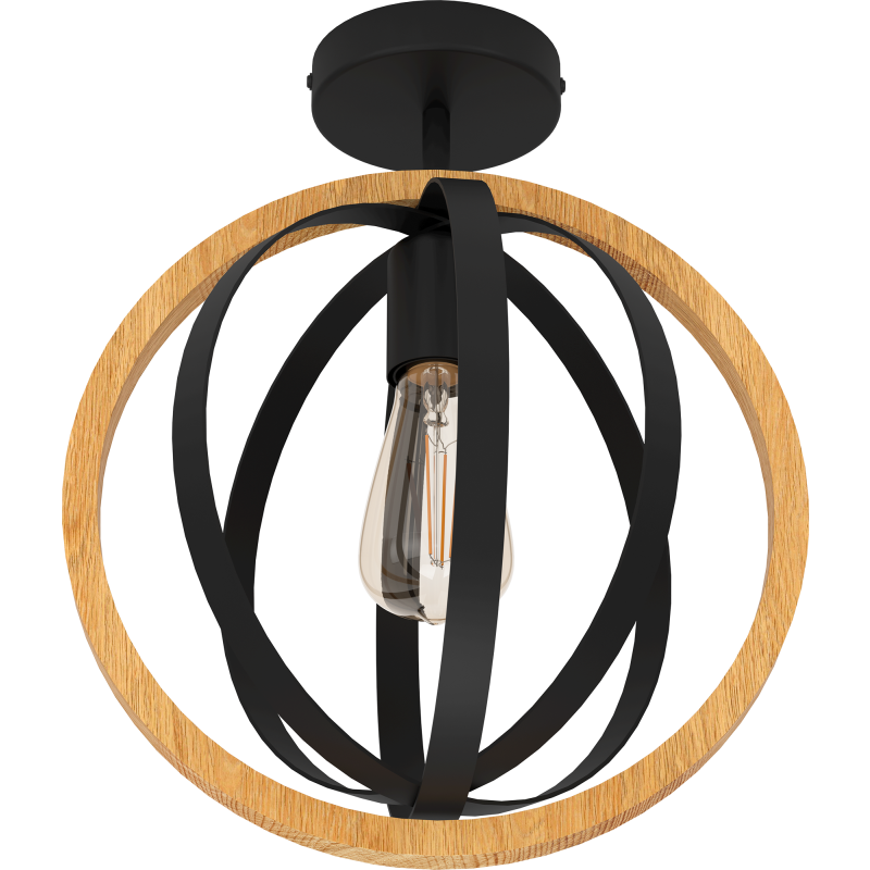 Kattovalaisin EGLO Basildon 40W Ø32cm puu/musta