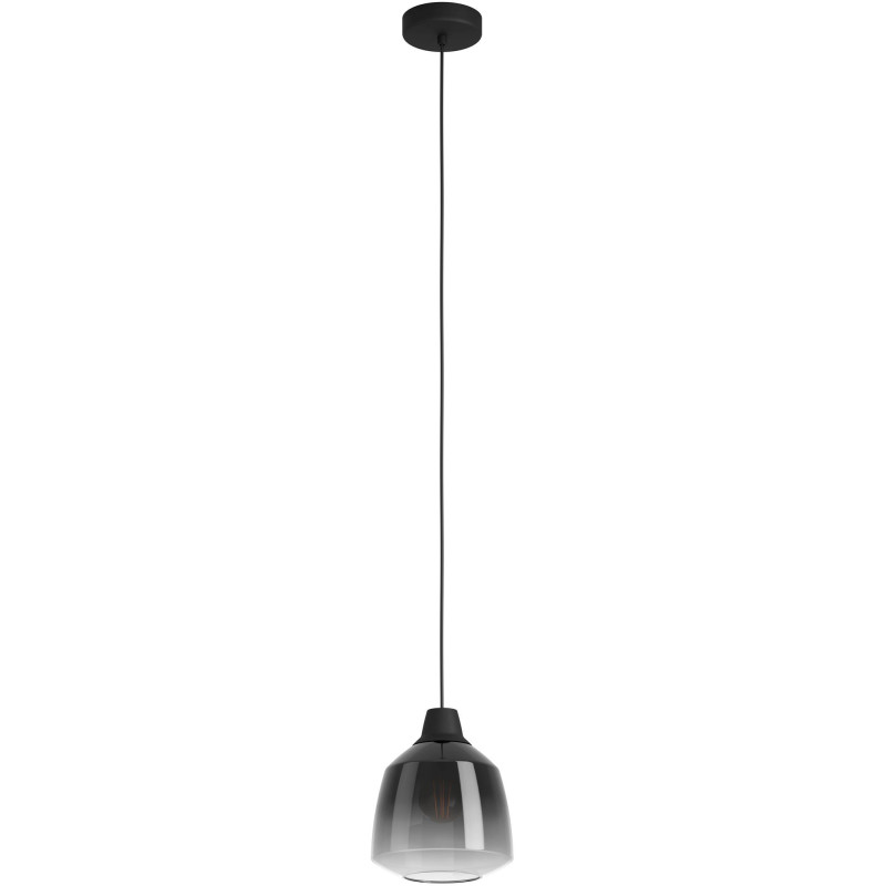 Riippuvalaisin  EGLO Sedbergh 40W Ø20cm musta/harmaa-musta savulasi