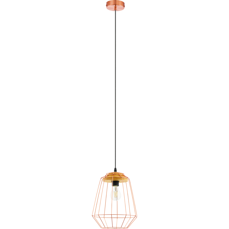 Riippuvalaisin Eglo E27-LED-A60 4 W kupari/ruskea