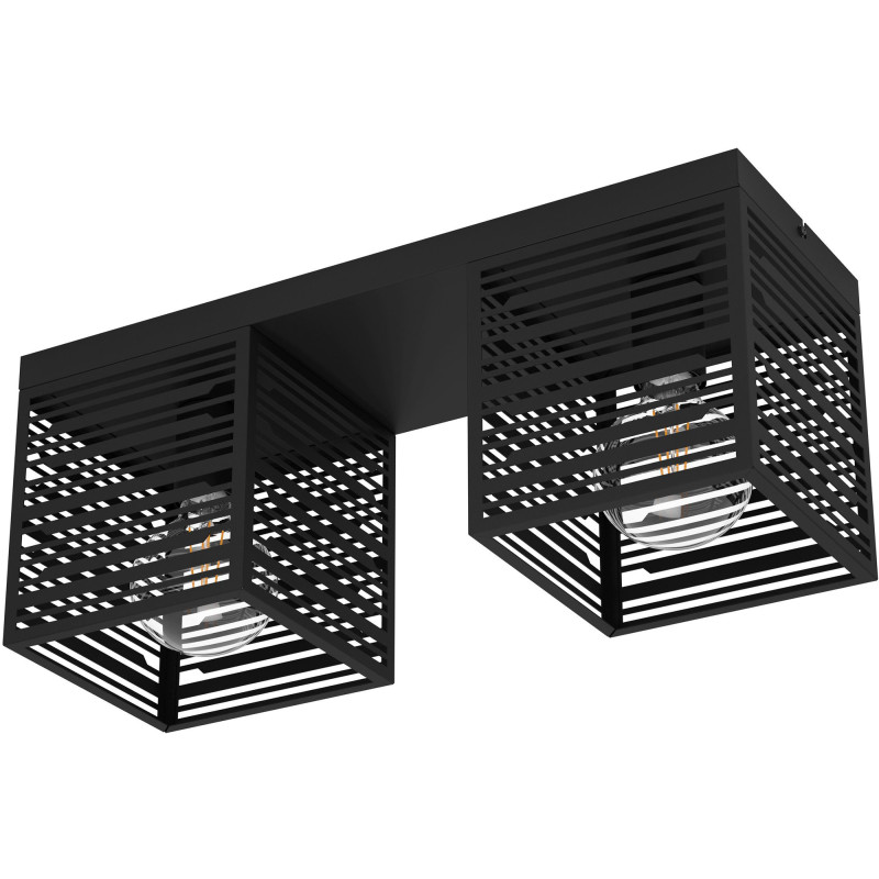 Kattovalaisin 2-os EGLO Piedritas 2x40W 51,5x18cm musta