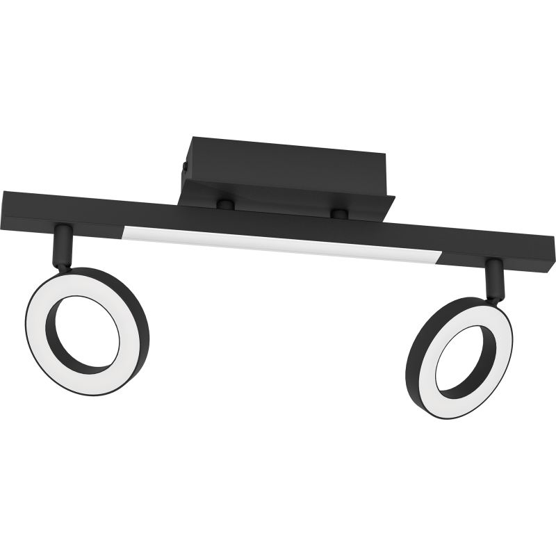 Spottivalaisin 2-os EGLO Cardillio 2 led 2x3,2W 38,5x8,5x17,5cm musta/valkoinen