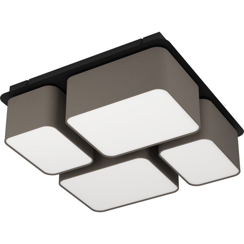 Kattovalaisin EGLO Mordazo 4x28W 51x51x17,5cm antrasiitinruskea/valkoinen