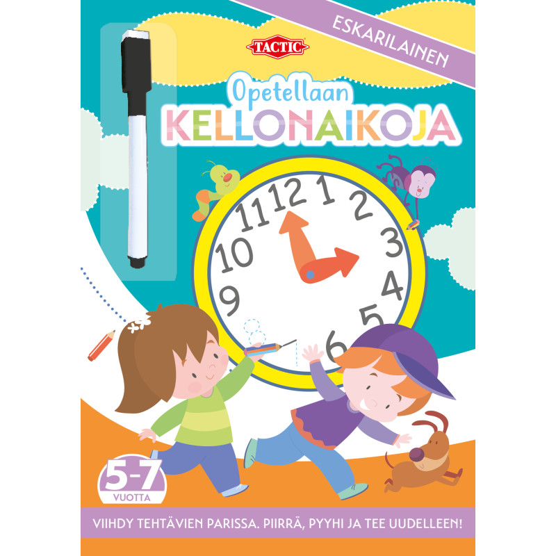 Puuhakirja Tactic Opetellaan Kellonaikoja