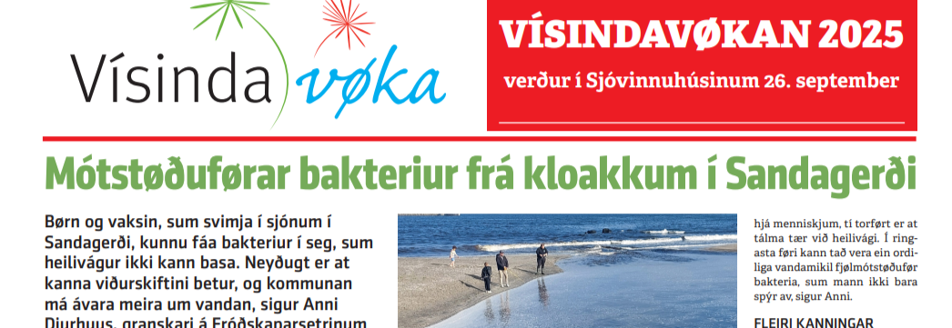 Vísindavøkublaðið 2025 er útkomið