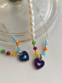 925 Sterling Silver With Enamel Heart Necklaces