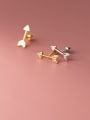 925 Sterling Silver With 18k Gold Plated Delicate Arrow Stud Earrings