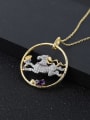 925 Sterling Silver With 18k Gold Plated Delicate Round Necklaces