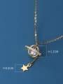 925 Sterling Silver With 18k Gold Plated Delicate Star Necklaces